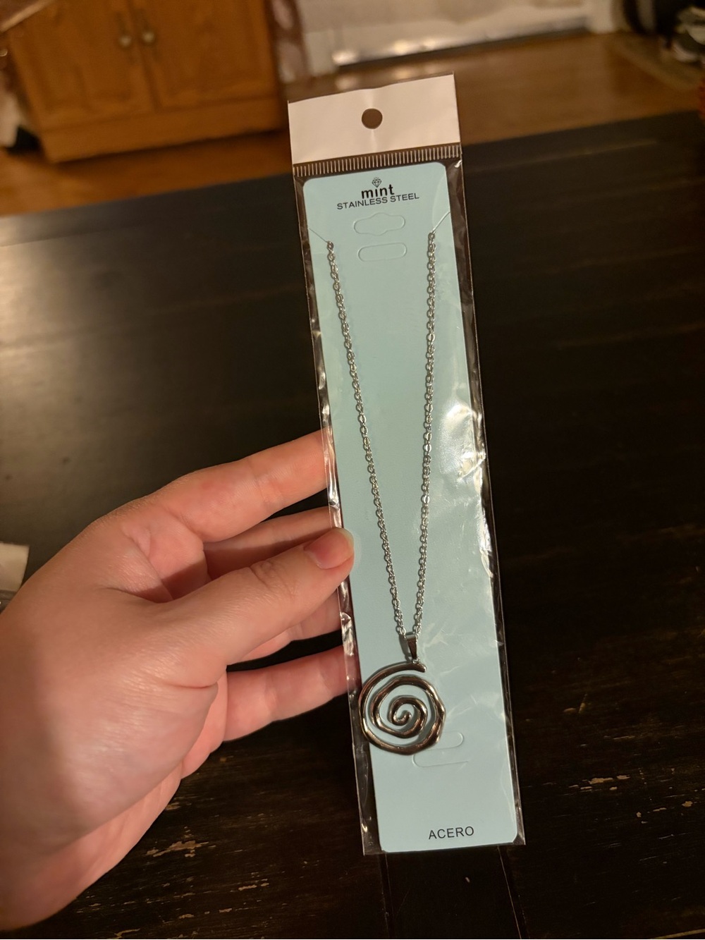 Silver Spiral Necklace